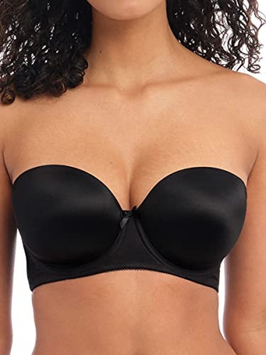 Freya Deco Strapless Moulded Bra Black Black 32GG