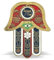 Rot Hamsa Kühlschrankmagnet mit evil eye Schutz Amulett 5.5 cm