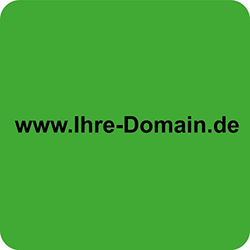 Kleb-Drauf - 1 Domain / Grün - glänzend - Aufkleber zur Dekoration von Autos, Motorrädern und allen anderen glatten Oberflächen im Außenbereich; aus 19 Farben wählbar; in matt oder glänzend