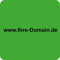 Kleb-Drauf - 1 Domain / Grün - glänzend - Aufkleber zur Dekoration von Autos, Motorrädern und allen anderen glatten Oberflächen im Außenbereich; aus 19 Farben wählbar; in matt oder glänzend