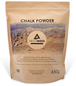 Secoroco Chalk zum Klettern, 650g feines Chalk Powder, Magnesiumcarbonat zum Klettern, Bouldern und Fitness, Beutel mit Druckverschluss
