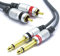 VITALCO Jack 6,35 mm a RCA Cavo Doppio Cinch Maschio a 2 X Jack 6,35 Connettore Adattatore