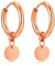 Kim Johanson Edelstahl Damen Ohrringe *Coins* in Silber, Gold & Roségold | Creolen mit runden Plättchen | Boho Schmuck | Kreise Ohrstecker inkl. Schmuckbeutel (Roségold)