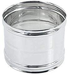 Manicotto raccordo femmina/femmina in acciaio inox per canne fumarie monoparete Diametri Vari stufa legno pellet barbecue cucina (Ø 180 mm)