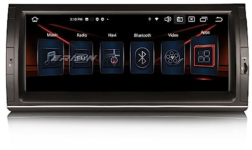Erisin 10.25 8 Núcleos Android 14 GPS Navegación Coche Estéreo de Automóvil para BMW 5 Series X5 E53 Pantalla táctil IPS Soporte Wireless CarPlay Android Auto Buetooth 5.0 WiFi DSP 4GB RAM+64GB ROM