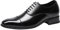 ANUFER Hombres Formal Negocio Zapatos de Vestir Elegante Zapatos Oxford con Puntera Cuero de Microfibra Zapatos de Boda Negro SN070406 EU44