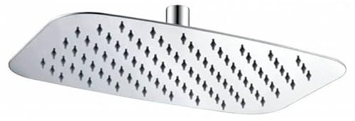 IMEX - Rociador para ducha pared/techo extraplano ovalado - 20 x 30 cm, Cromado - RDR001