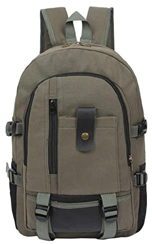 ZIYANG Mochila para Hombre | Mochila de Lona Vintage de Alta Capacidad,Mochila de Ordenador Portátil de la Escuela de Lona Mochila de Viaje de los Hombres para Camper y Trabajar