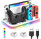 RGB Controller Ladestation für Switch für Switch OLED, FASTSNAIL Ladestation Kompatibel mit Nintendo Switch für Joy Cons，Ladegerät Kompatibel mit Pro Controller, Ständer Zubehör für Switch