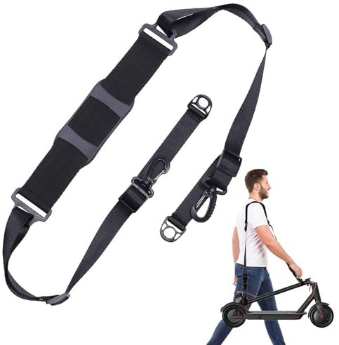 Scooter Tragegurt, Universaler Verstellbarer Tragegurt Handtragegriff für E Scooter, 144-206cm Tragfähigkeit 50kg Tragegurt Laufrad, E-Roller Zubehör, E-Scooter Zubehör