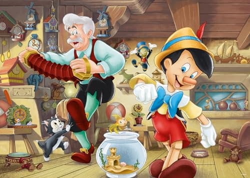 Ravensburger Puzzle 12000108 - Pinocchio - 1000 Teile Disney Puzzle für Erwachsene und Kinder ab 14 Jahren