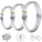 3 Rollen Basteldraht 1/1.5/2mm x 10m, Draht zum Basteln Schmuckdraht Aluminiumdraht Bindedraht Modellierdraht Draht Rostfrei Aluminiumdraht, Silberdraht (10 m/Rolle)