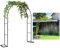 Kletterbogen für Pflanzen, Spalier, Torbogen, Rosengestell Torbogen-Gartendekoration, Schwer Rosenbogen Aus Metall, Pergola Dekoration für Hinterhof Patio Rasen Weg(Noir,1.8x2.2x0.4m)