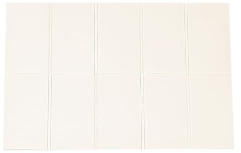 KandyToys 1.98m x 1.48m Folding Pastel White Baby Mat | Thick Padded XPE Baby Crawl Mat | Waterproof | Safe
