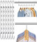 Cexovo Set da 6 Grucce Salvaspazio,Magici Organizer Armadio Antiscivolo Organizzatore di Appendiabiti Metallo Salvaspazio Appendiabiti Multifunzione per Pantaloni Jeans Abiti e Vestiti Camicie