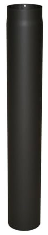 ALLINOX Tubo Camino In Acciaio Nero 2 mm Da Interno Modulo Canna Fumaria Per Stufa a Legna (DN 150 x 1000 mm)