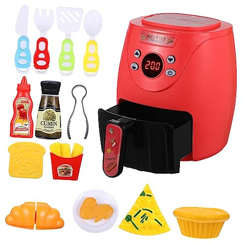 MOLUCKFU 1juego Freidora De Aire Infantil De Color De Juguete De Cocina con Comida para Imaginación para Cumpleaños y Fiestas