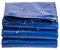 Blue Heavy-Duty Waterproof Tarpaulin, Ground Sheet & Multipurpose Cover, Thick, Reinforced Tarp for Camping, Furniture, and Caravan Use, Strong Eyelets (1.5x1.5m)