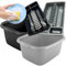 STORM TRADING GROUP Rectangular Washing Up Bowl & Dish Drainer Rack Kitchen Sink Plate Holder (Silver Washing Up Bowl & Silver Dish Drainer Rack)