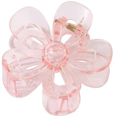 Pinza transparente para el pelo con forma de flor para mujer, pinza de plátano para niñas