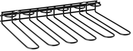 APS 93401 Gläserschiene/Glashalter aus Metall, schwarz, pulverbeschichtet