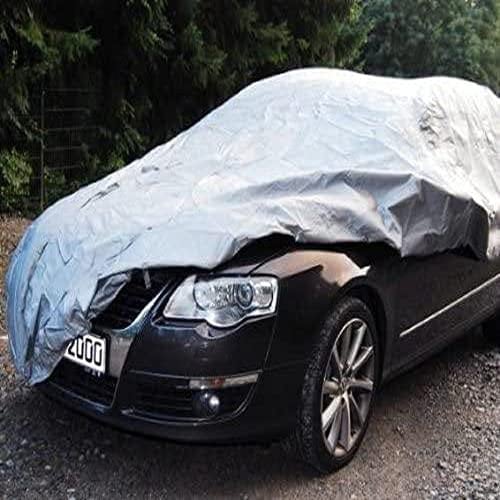 EUFAB 16116 Vollgarage, Autoabdeckung, Autoplane, universal, wetterfest, 5x2x1,2 m, grau