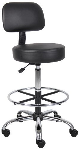 Boss Office Products Medizinischer Hocker, Nicht spezifiziert, Schwarz