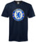 FC Chelsea Herren T-Shirt mit originalem Fußball-Wappen - Geschenkartikel - Marineblau - M