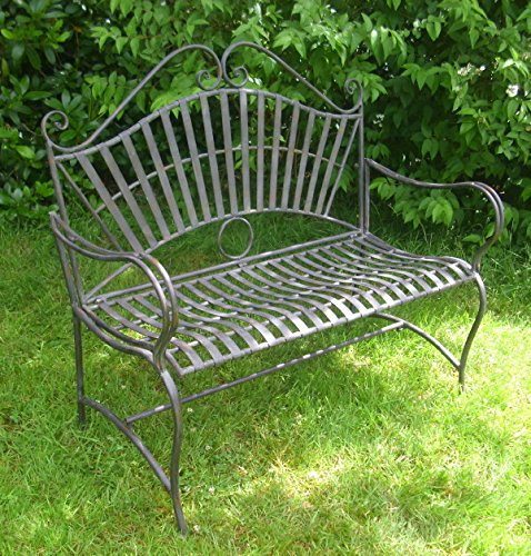GARTENBANK ANTIK Nostalgie LANDHAUSSTIL NEU GARTENMÖBEL Metall Park Bank Eisen DR-762