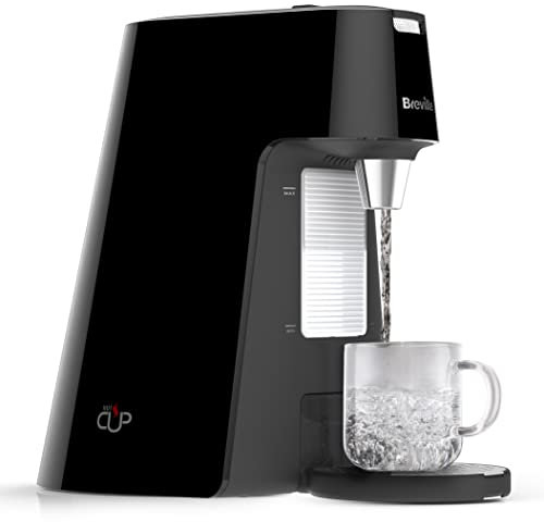 Breville Distributore di acqua calda HotCup, 1,7 litri con bollitura rapida da 3 kW, riempimento tazza preimpostato, con pulsante manuale STOP, uso ad alta efficienza energetica, nero lucido