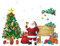 WINOMO Frohe Weihnachten Wandtattoos Wandbilder abnehmbare Aufkleber Wanddeko Nikolaus Weihnachtsbaum Weihnachtsdeko