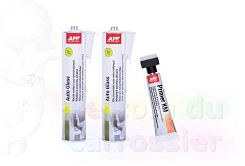 2 colles a pare brise + 1 primaire pour colle vitrage 10ml