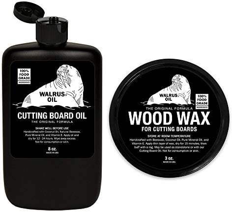 LIUNOVIP WALRUS OIL - Cutting Board Oil and Wood Wax Set. for Cutting Boards, Butcher Blocks, and Counters. 100% Food-Safe