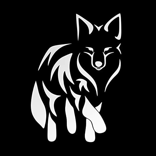 Erreinge Aufkleber prespaced Weiß 35Cm - Fox - Vinyl-Aufkleber Aufkleber Aufkleber Mural Laptop Auto Moto Helm Camper
