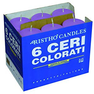 Risthò 56202_71 Candele, Cera, Viola Chiaro, Taglia Unica