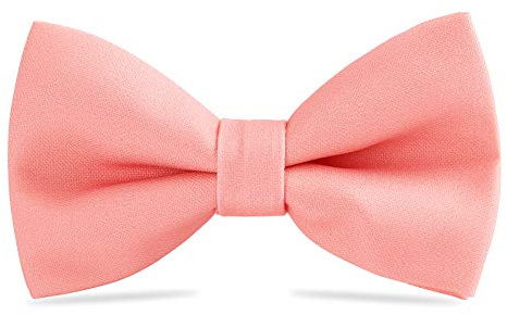 WELROG Nœud papillon classique pré-noué Noeud papillon ajustable en gabardine de smoking solide pour enfants et hommes Cravate pour adultes et enfants pour la fête de mariage(Rose clair)