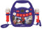 Lexibook- Spiderman-Lecteur Musical karaoké Portable pour Enfant avec micros et Effets Lumineux, Bluetooth, USB, Fonctions Enregistrement et Changement de Voix, Marvel, Bleu/Rouge, MP300SPZ