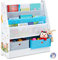 Relaxdays Kinderregal Tiermotiv, 2 Boxen, 3 Fächer, Spielzeug Aufbewahrung, Kinder Bücherregal HBT 74 x 71 x 23 cm, bunt