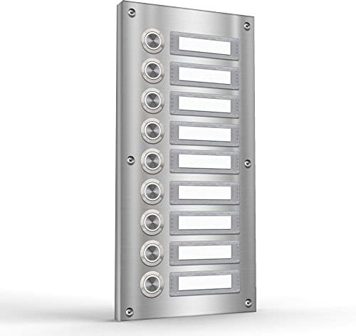 Aufputz Türklingel in 5 Farbtönen Aufputzklingel Mehrfamilien Klingeltableau Mehrfamilienhaus (9-Familien)