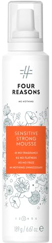 No nothing Sehr empfindlich Strong Mousse – parfümfrei, hypoallergen, alkoholfrei, parfümfreies Styling-Mousse für Volumen – glutenfrei, sojafrei, parabenfrei – 6,8 oz