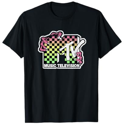 MTV Checkered Gradient Creature Logo T-Shirt