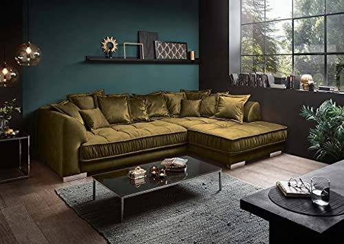 Froschkönig24 Pascha Ecksofa 308 x 192 cm Sofa Couch Eckcouch Olive