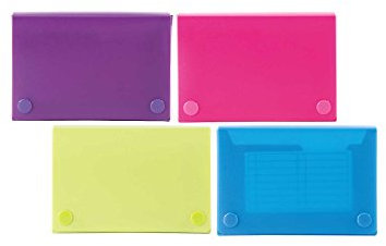 Universal-Karteikarten-Etui, 8,9 x 13,3 x 3,8 cm, 5 herausnehmbare Registertaschen, 1 Karteikartenfach, blickdicht, sortiert, 72 Stück (50656-2027)