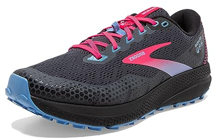 Brooks Damen Divide 3 Sneaker, Ebony Black Diva Pink, 36.5 EU