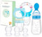 Bambina Ciuccio Baby Feeder Frutta Neonati Bottiglia Cucchiaino Verdura Giocattoli Neonato (Blu aggiornato)