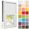 Estika Estor Enrollable sin taladrar - 40 cm x 120 cm - Blanco - instalación con Abrazaderas, Estor para Ventanas de Interior, mampara de privacidad para Ventanas y Puertas de balcón