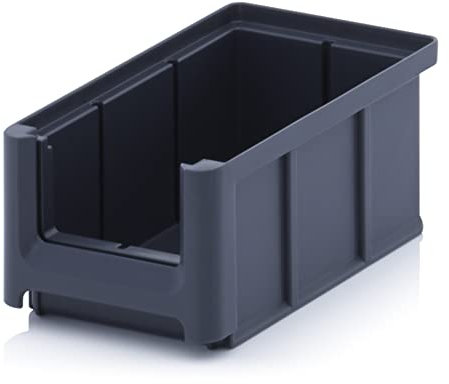 Creativ Ladenbau GmbH Sichtlagerkasten/Sichtbox/Stapelbox/Lagerbox/Sortierkasten/Sortierbox in Größe 2, stapelbar, Farbe: anthrazitgrau (Anthrazitgrau ähnlich RAL7016)