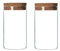 Bamboopack 2 Pcs 300ml/10oz Clear Glass Jars with Cork Lid Kitchen Food Storage Containers Airtight Canisters for Coffee Beans Sugar Nuts