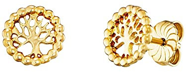 Julie Julsen Ohrringe JJER01143.3 Damen Ohrstecker Lebensbaum Silber 925 Gold