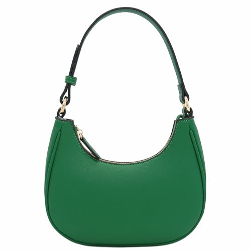 FashionPuzzle Kleine Halbmond-Umhängetasche Unterarmgeldbörse, Kelly Green/Kelly Green, Einheitsgröße